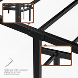 Queen Bed Frame with Headboard - Heavy Duty Metal Platform with Storage