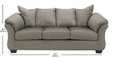 Darcy Casual Plush Sofa, Grayish Brown