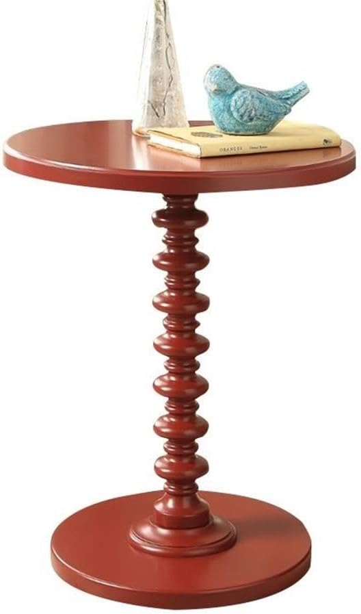 Acton Round Wooden End Table in Walnut