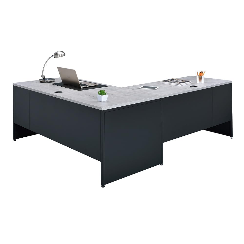 Reversible L Shaped Executive Office Desk - Durable Laminate Computer Desk