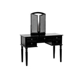 St. Croix Collection Vanity Set with Stool, Black