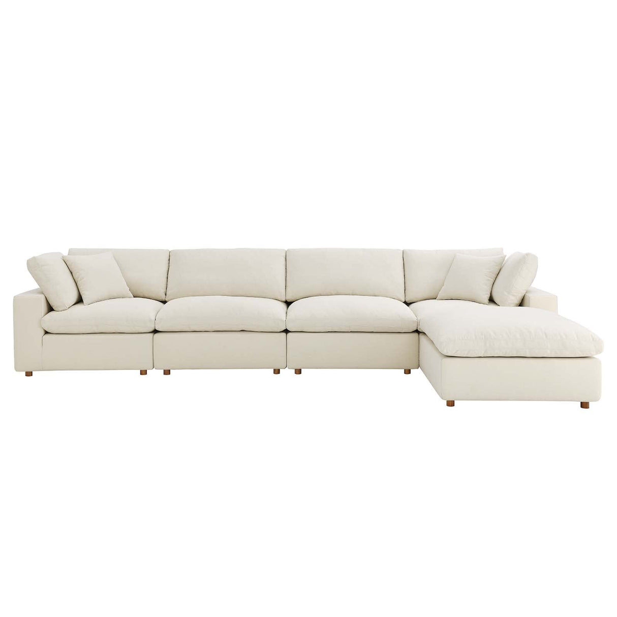 Commix Modular Sofa, Extra Large Reclining Sectional, Light Beige Fabric