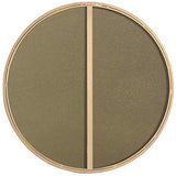 24" Round Contemporary Metal Frame Mirror in Brass