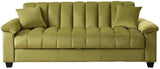 83" Convertible Modern Velvet Storage Sleeper Sofa Bed in Green