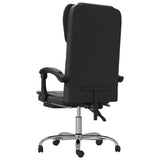 Reclining Office Chair Black Faux Leather (15.2 KG/33.44 LBS)