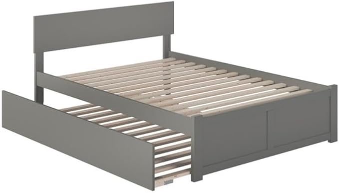 Panel Bed with Trundle in Walnut