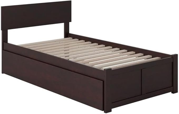 Panel Bed with Trundle in Walnut