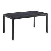 Kaplan 6-Person Rectangular Outdoor Dining Table with Umbrella Hole for Outside Patio