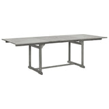 Patio Dining Table (63"-94.5")x39.4"x29.5" Solid Acacia Wood