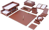 Desk Organizers - Desk Accessories - Leather Desk Organizer - Bonded Leather Desk Set - Home Office Accessories