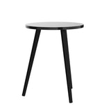 Round End Table, Black Side Table Modern Home Decor Small Accent Table