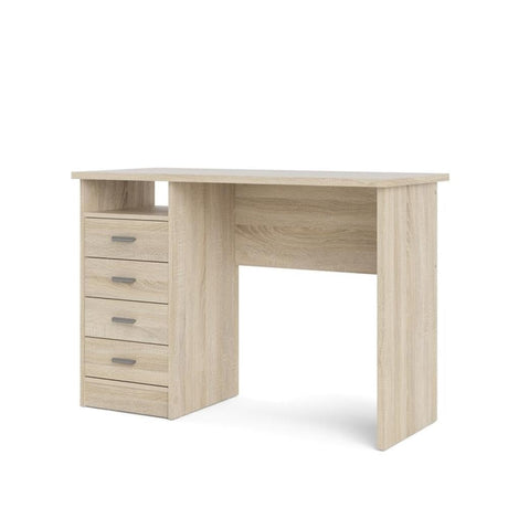 Warner Desk with 4 Drawers, Oak Structure