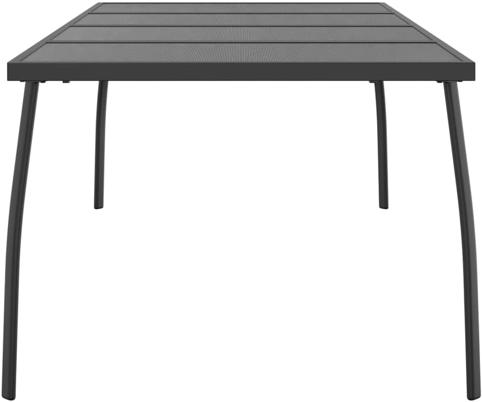 Patio Table Anthracite 78.7"x39.4"x28.3" Steel Mesh