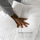 eLuxurySupply 4-Pack Premium Bed Pillows - Medium Density and Medium Loft Ideal for Back and Side Sleepers - 100% Cotton Casing - 20"X28" Standard/Queen Size