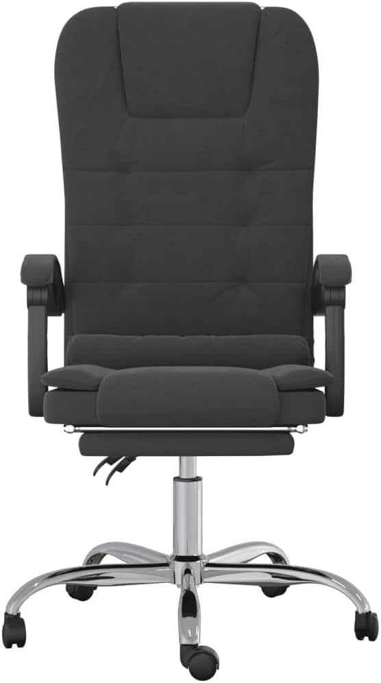 Massage Reclining Office Chair Black Velvet] - Ergonomic Reclining Massage Chair