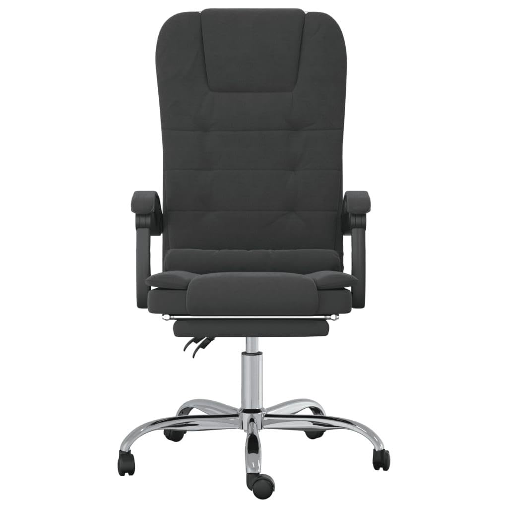Massage Reclining Office Chair Black Velvet] - Ergonomic Reclining Massage Chair