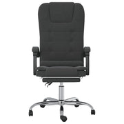 Massage Reclining Office Chair Black Velvet] - Ergonomic Reclining Massage Chair