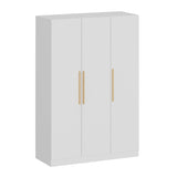 Large Wardrobe Armoire Wooden Closet with 3 Doors for Bedroom Hanging