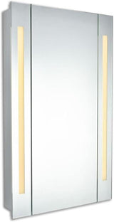 Elixir Rectangle Medicine Storage Mirror Cabinet with 20W LED Lighting Bars