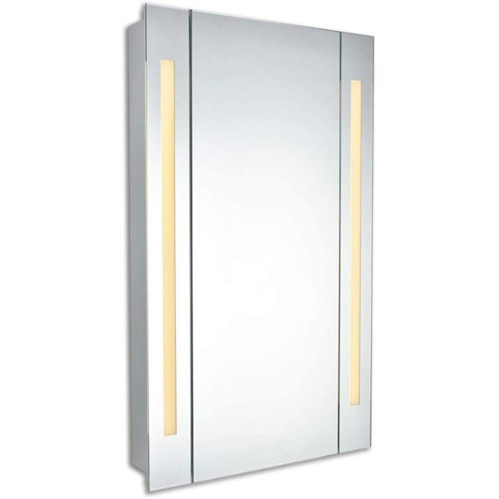 Elixir Rectangle Medicine Storage Mirror Cabinet with 20W LED Lighting Bars