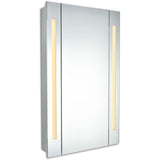 Elixir Rectangle Medicine Storage Mirror Cabinet with 20W LED Lighting Bars