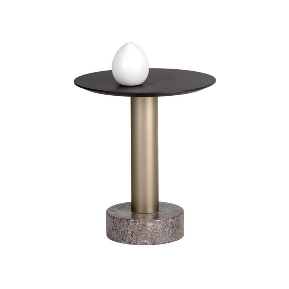 Monaco 17.75" Wood End Table in Gray/Charcoal Gray - Set of 2