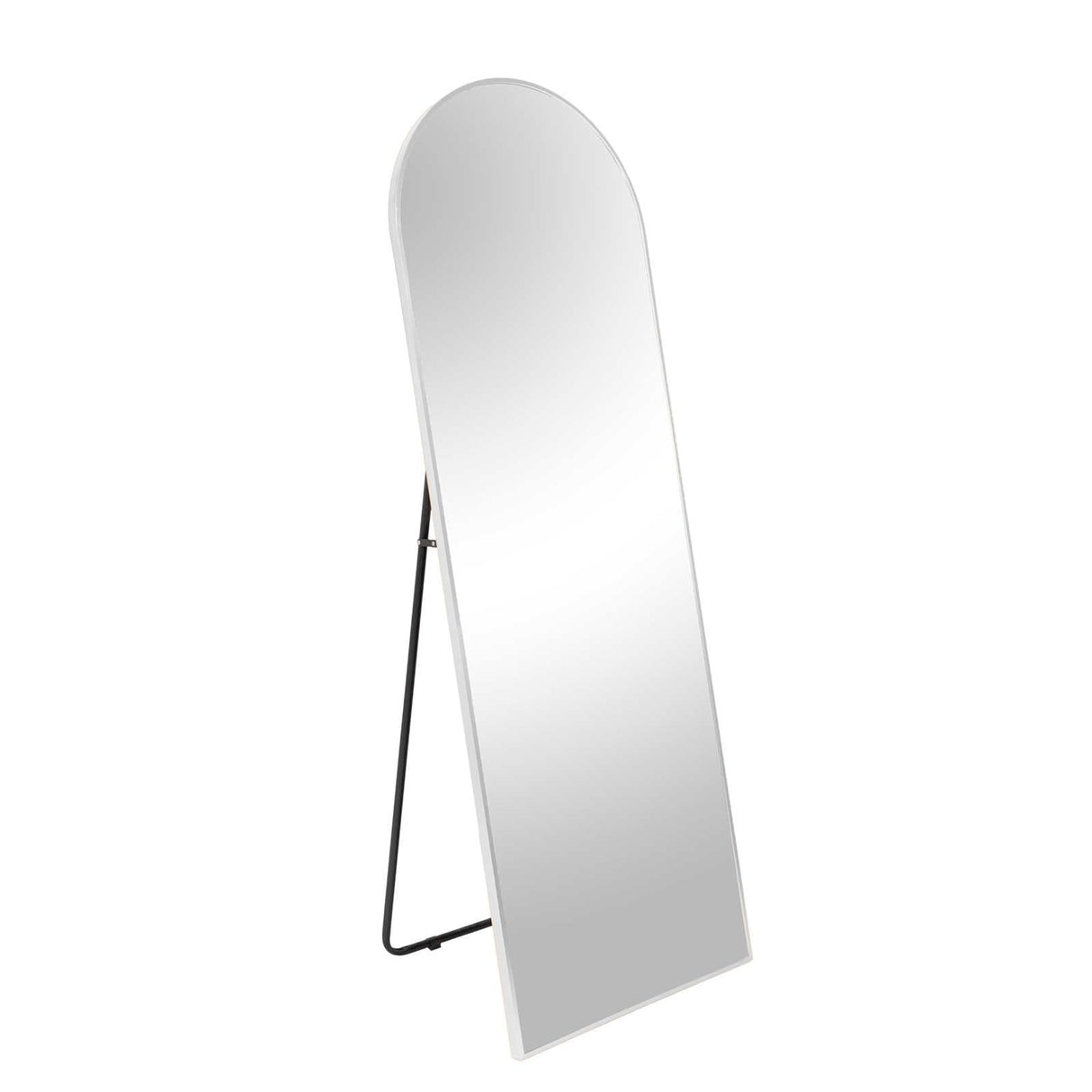 63x22 Inch Arched Metal Frame Full Length Floor Mirror High Definition Glass Anti-Shatter Design Elegant Modern Wall Mirror Ideal for Home Bedroom Living Room Stylish Floor Mirrors