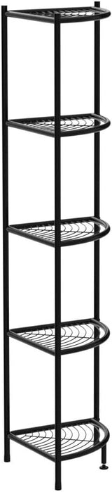 5-Tier Metal Corner Wire Shelf Compact Shelving Display Unit Plant Stand