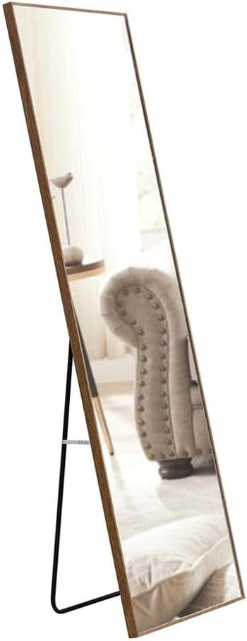 Full Length Solid Wood Frame Floor Mirror for Bedroom
