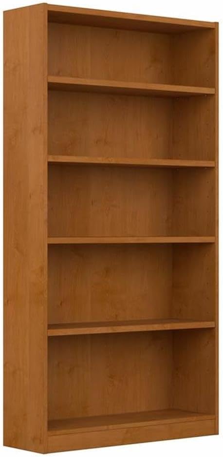 Universal Tall 5 Shelf Bookcase in Ash Gray
