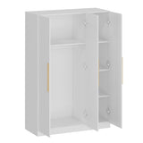 Large Wardrobe Armoire Wooden Closet with 3 Doors for Bedroom Hanging