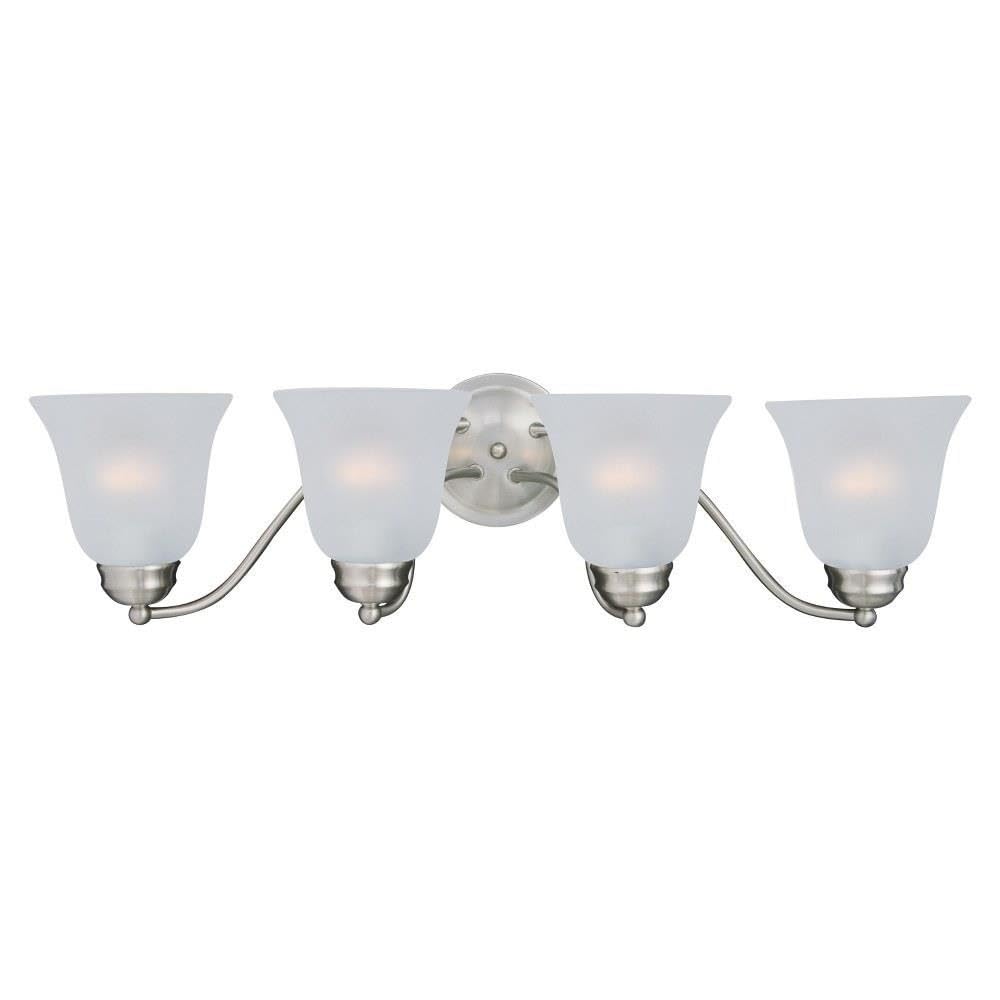 4 Light Bath Vanity in Contemporary style-27.5 Inches Wide by 8 inches high-Satin Nickel