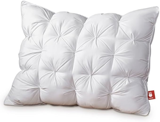 Queen Size Luxury White Goose Down Pillow,800 Fill Power Fluffy and Soft Hotel Feather Pillow