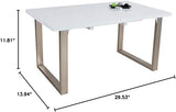 Roman Extendible Dining Table Pedestal Table MDF High-Gloss White (TABLE ONLY)