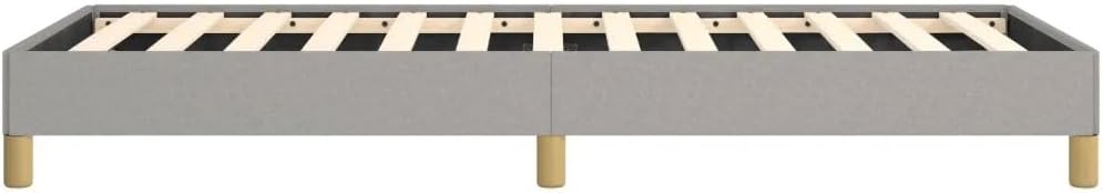 Bed Frame Light Gray 39.4"X74.8" Twin Fabric