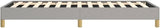 Bed Frame Light Gray 39.4"X74.8" Twin Fabric