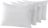 4 Pack Waterproof Down Feather Proof Pillow Protectors with Zipper King Size Set of 4 Poke Proof Bed