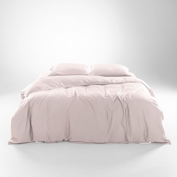 Luxury 100% Lyocell Eucalyptus Duvet Cover Set King Size, Tencel 3PC Vegan Bedding Set