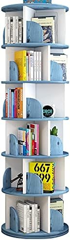 360° Rotating Bookshelf, Small Spaces Height Adjustable Bookshelf, Children's Bookcase,