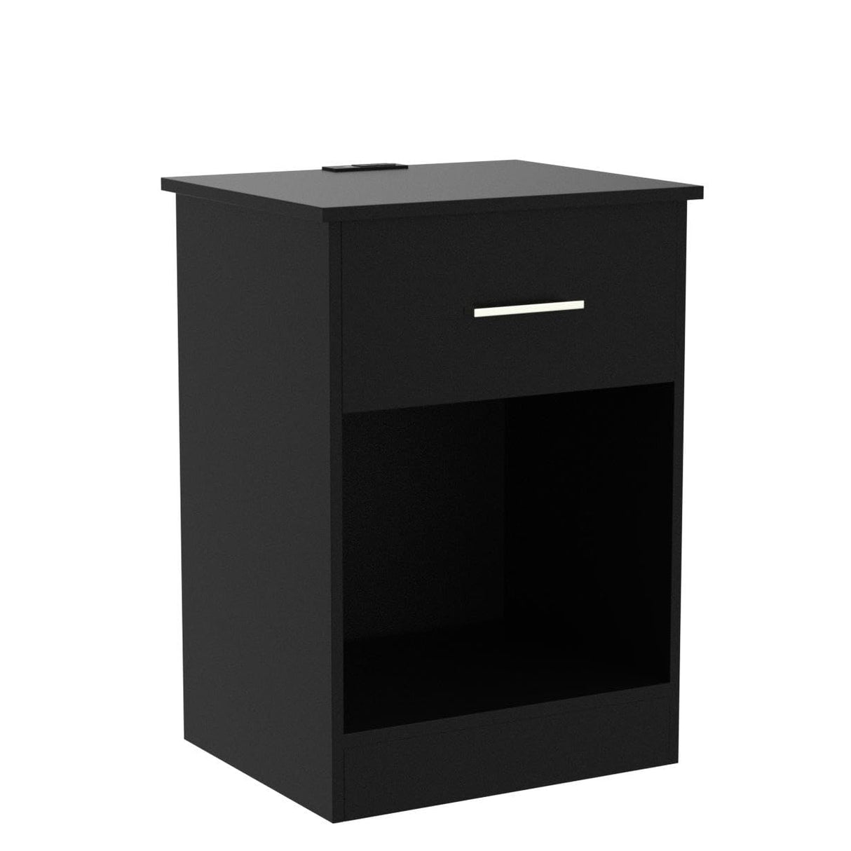 2 Nightstand with Charging Station and USB Ports & Power Outlets, Wooden End Table