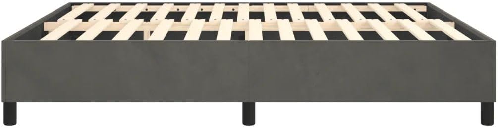 Bed Frame Dark Gray 72"X83.9" California King Velvet