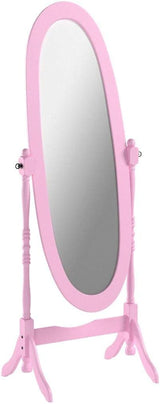 queen Anna Style Floor Cheval Mirror, Pink