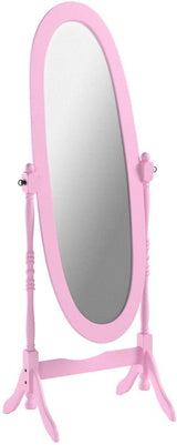 queen Anna Style Floor Cheval Mirror, Pink