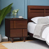 Sprague Contemporary Detailed Drawer Solid Wood Nightstand