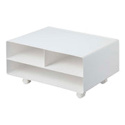 Home Desktop Printer Stand - Computer Accessory Office Organizer Steel One Size White