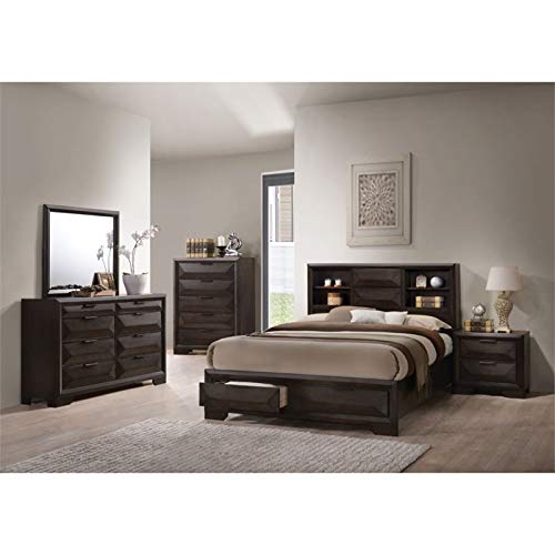 Merveille Rectangular Bedroom Mirror in Rich Espresso