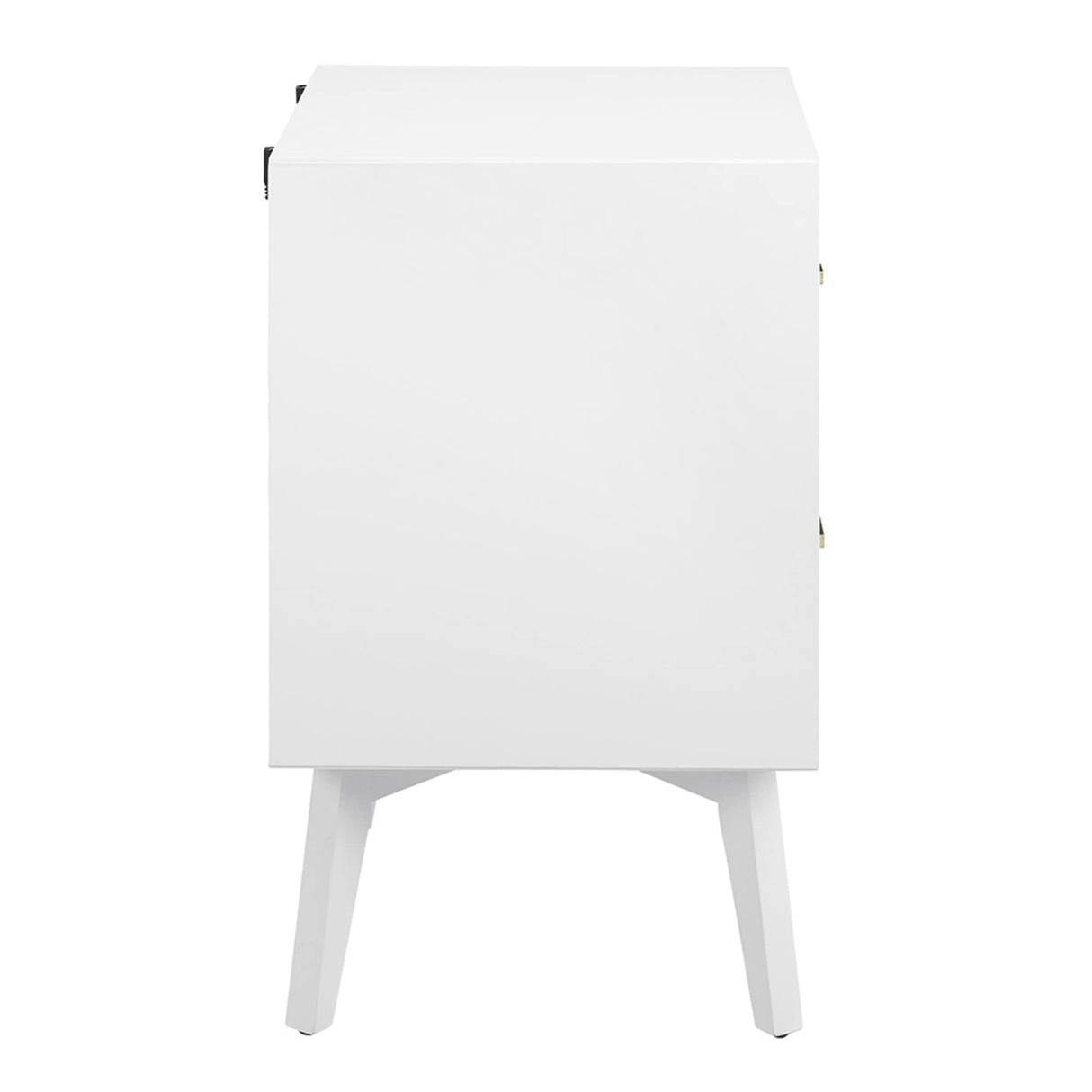 Metro Two Drawer Nightstand Bed Side Table, White