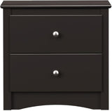 Sonoma Traditional Nightstand Side Table with 2 Drawers, Functional 2-Drawer Bedside