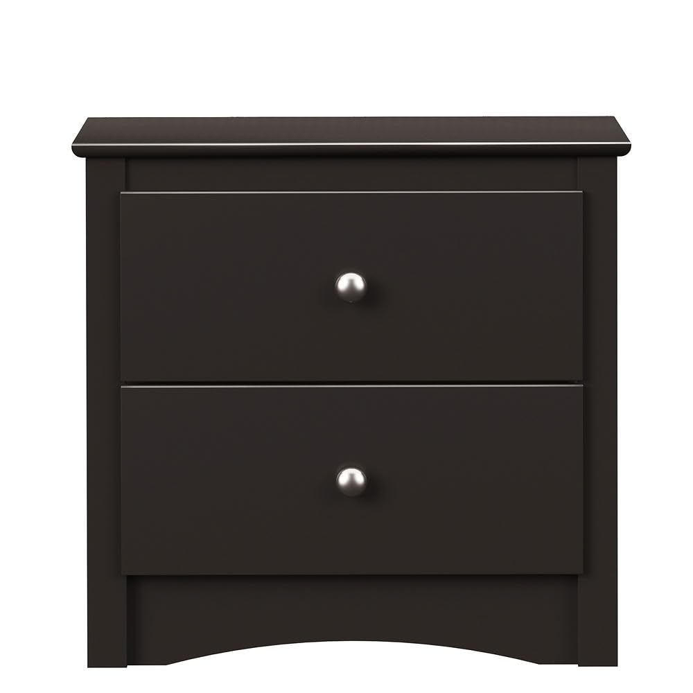 Sonoma Traditional Nightstand Side Table with 2 Drawers, Functional 2-Drawer Bedside