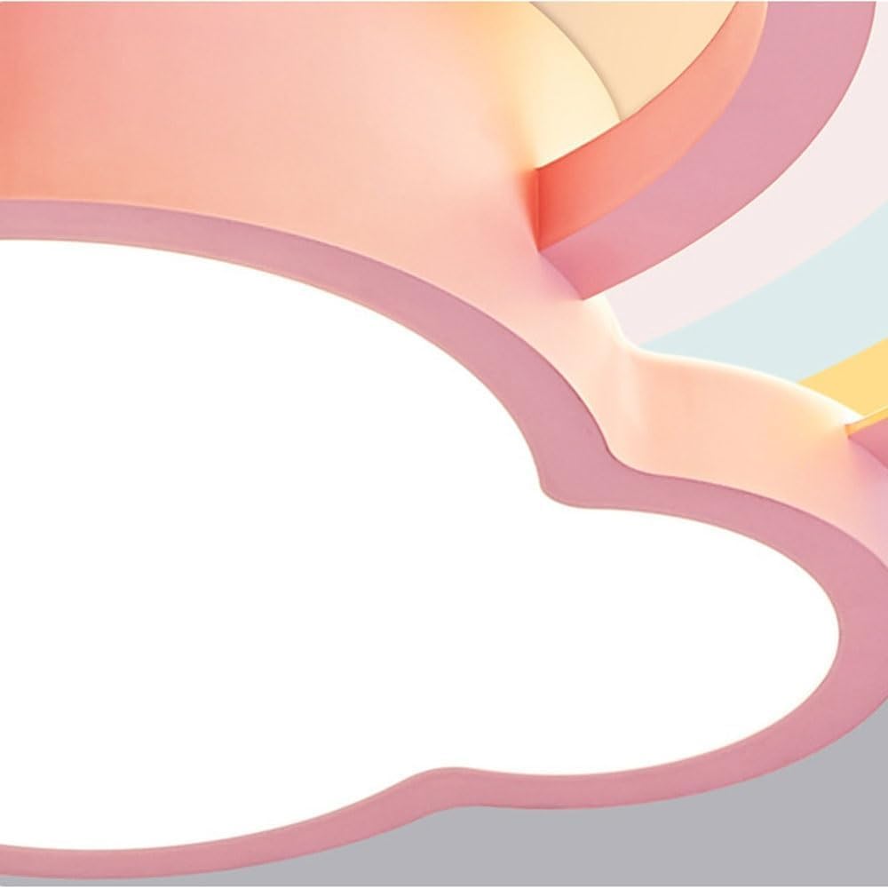 72W Cloud Ceiling Light LED Dimmable Rainbow Pink Flush Mount